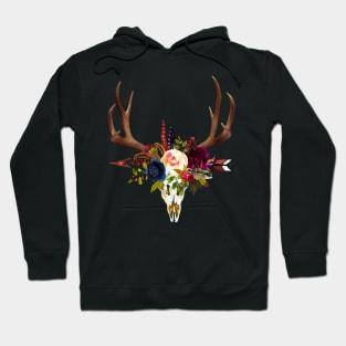 Boho Skull+Antlers Hoodie